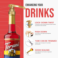 Torani Strawberry bottle detail shot showcasing label and texture to inspire recipes