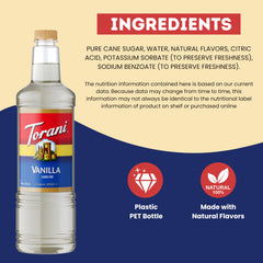 Torani syrup added to a latte demonstrating consistent flavor and café-quality results