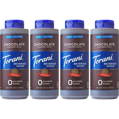 Torani bottle front packaging showing label and size for quick identification and convenience