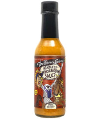 TorchBearer front label showing sauce name and heat level for immediate recognition