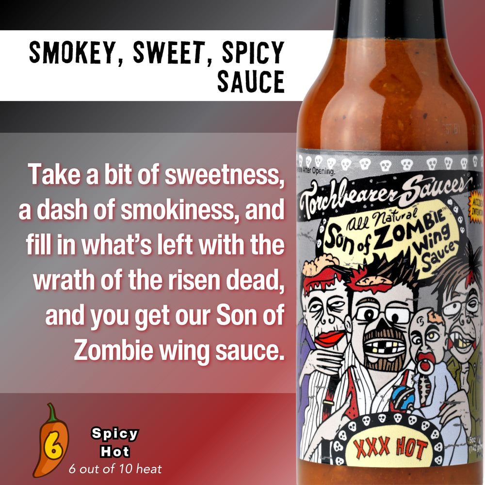 TorchBearer Son of Zombie bottle in hand demonstrating size and convenient 5 oz portion