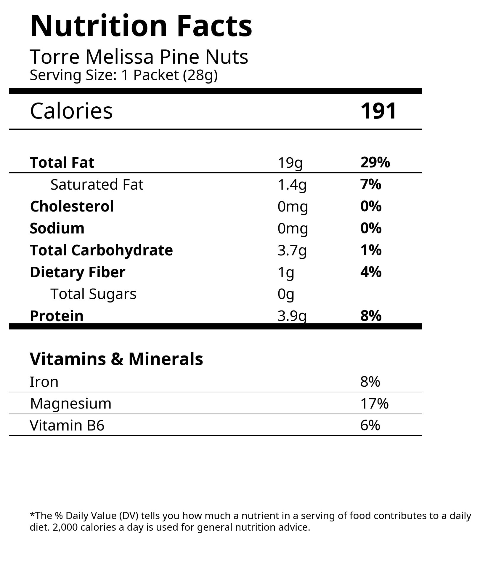 Torre Melissa close-up of pine nut texture highlighting creamy buttery quality