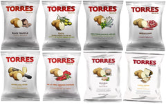 Torres front packaging 8‑pack showing gourmet assortment and premium design