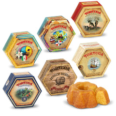 TORTUGA front packaging showing the six-cake variety and premium box benefit