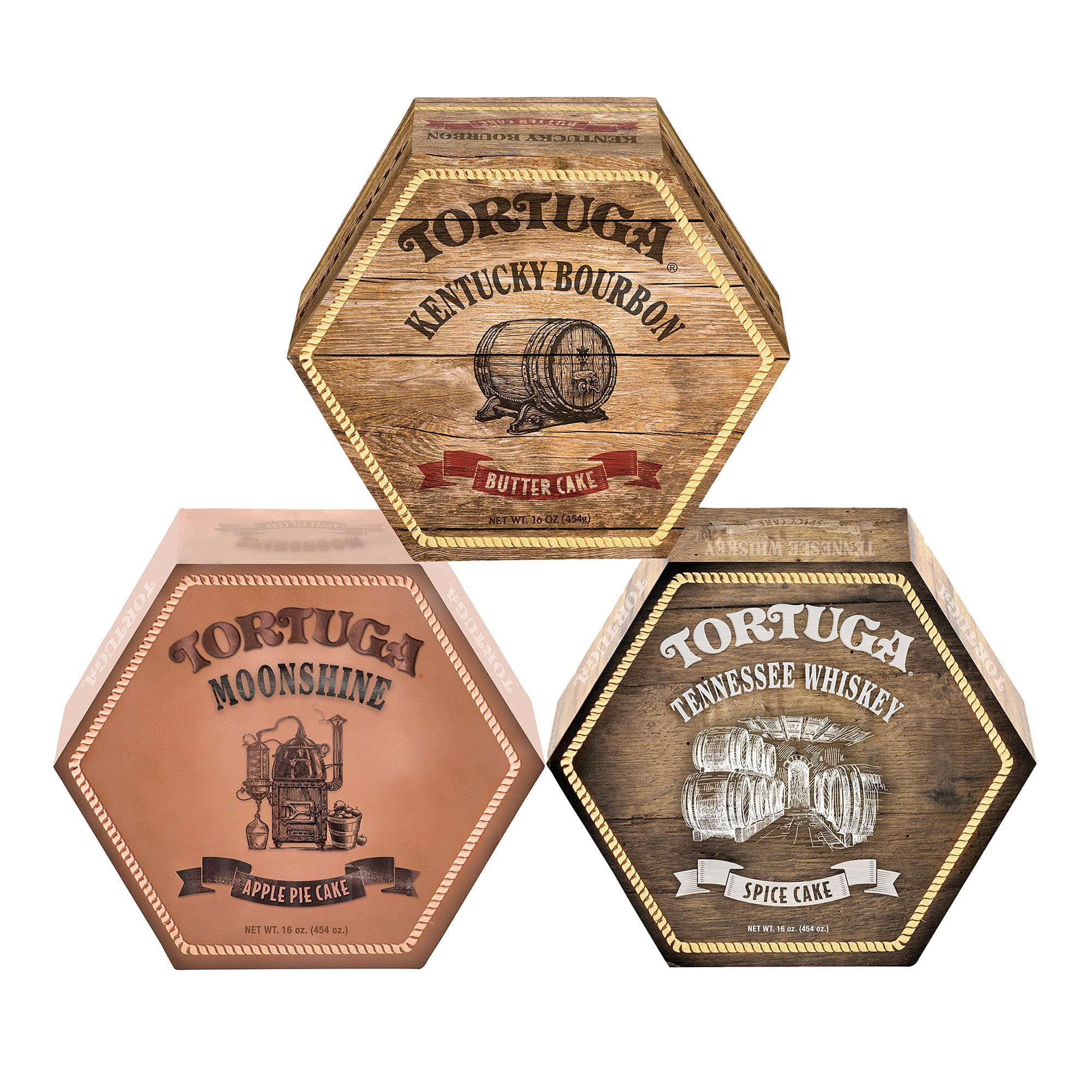 TORTUGA trio displayed in a gift basket ideal for birthdays and holidays