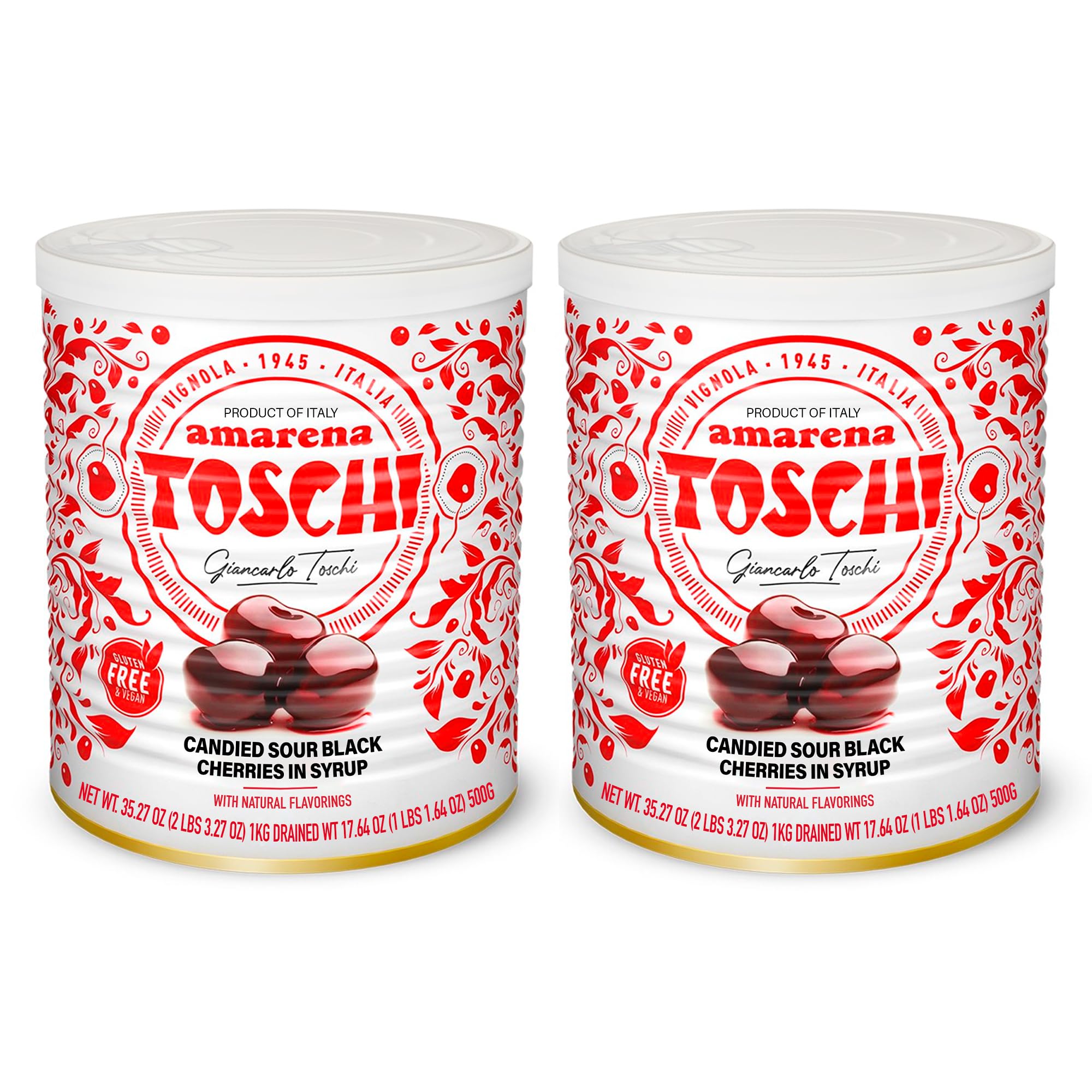 Toschi jar front pack showing two jars and premium presentation benefit
