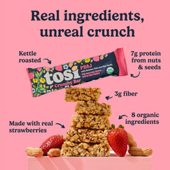 Tosi PB&J single unwrapped bar demonstrating portable grab-and-go benefit