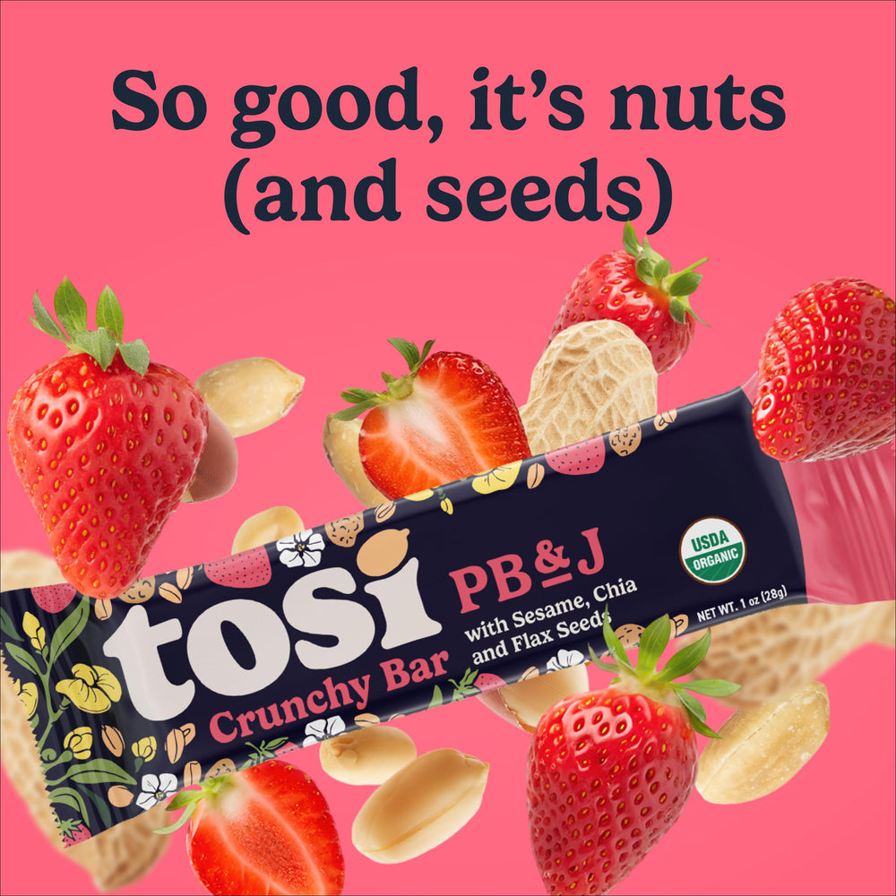 Tosi PB&J stacked boxes illustrating pantry-friendly bulk supply