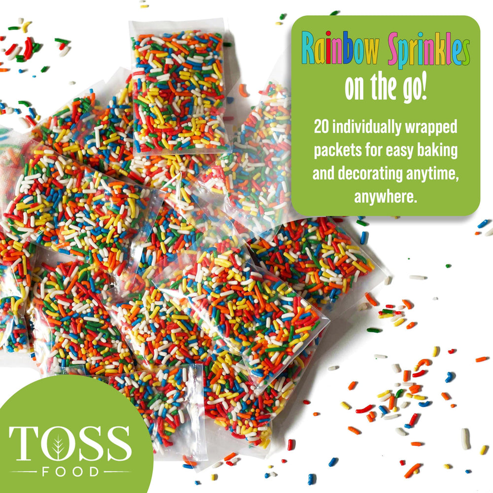 TOSS closeup of sprinkle texture highlighting crunchy, vibrant colors benefit