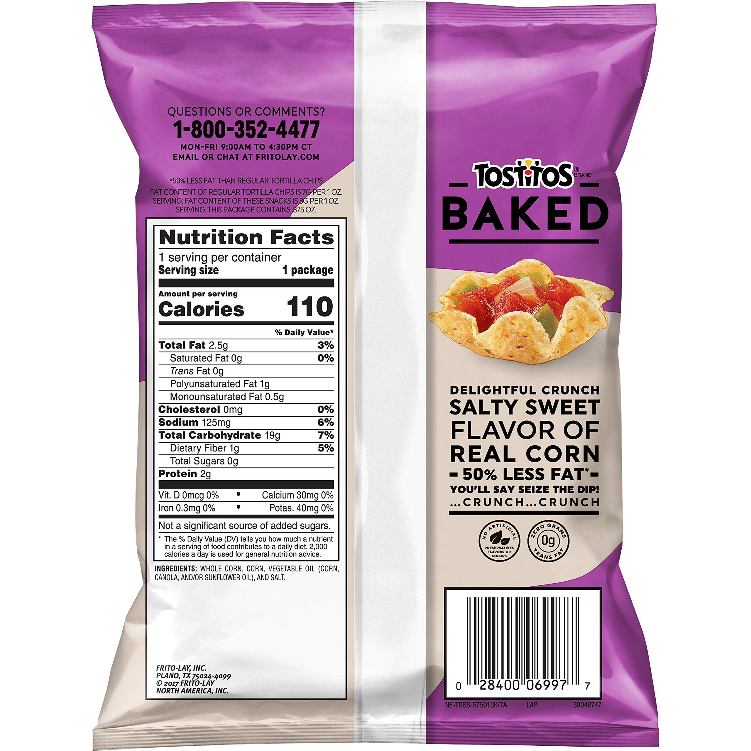Tostitos bulk box open with multiple 0.875 oz bags for easy distribution