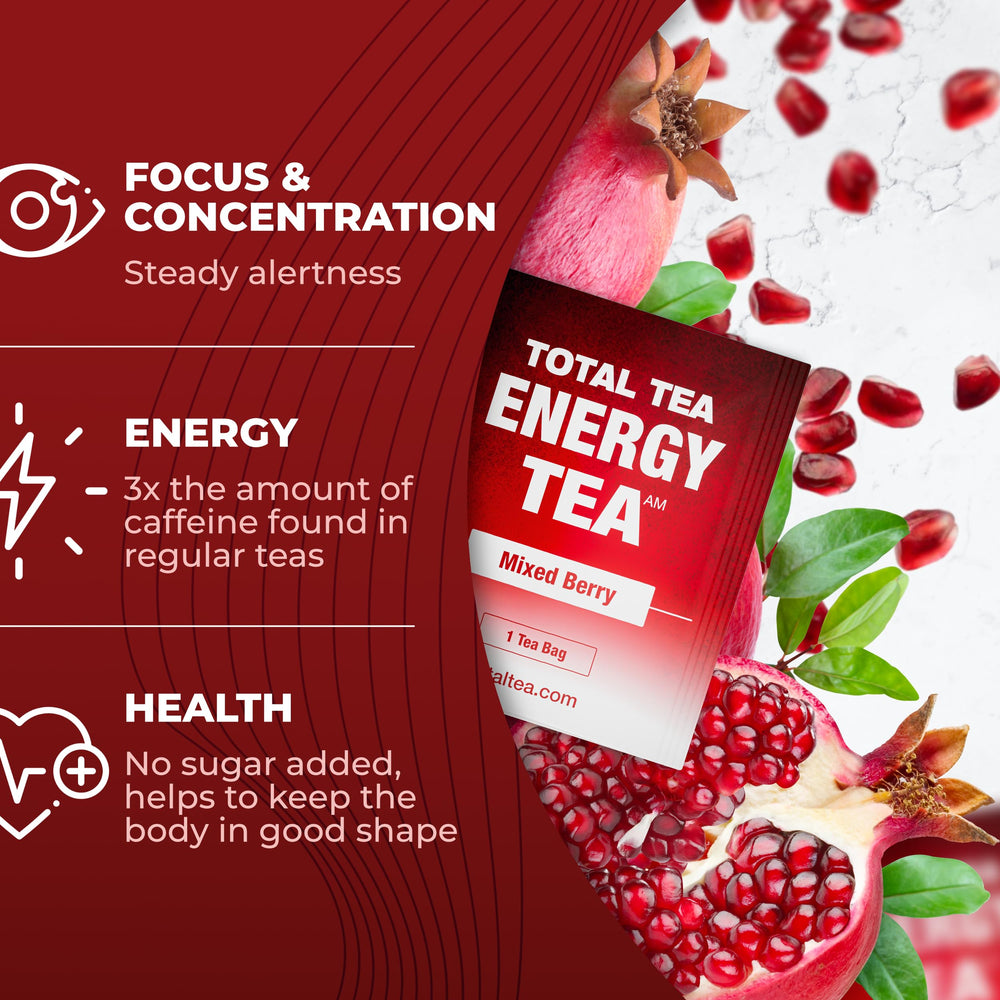 Total Tea brewed cup top view illustrating clear color and smooth, balanced flavor