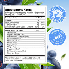 Total Tea close-up of dried blueberry and hibiscus blend showing texture and freshness