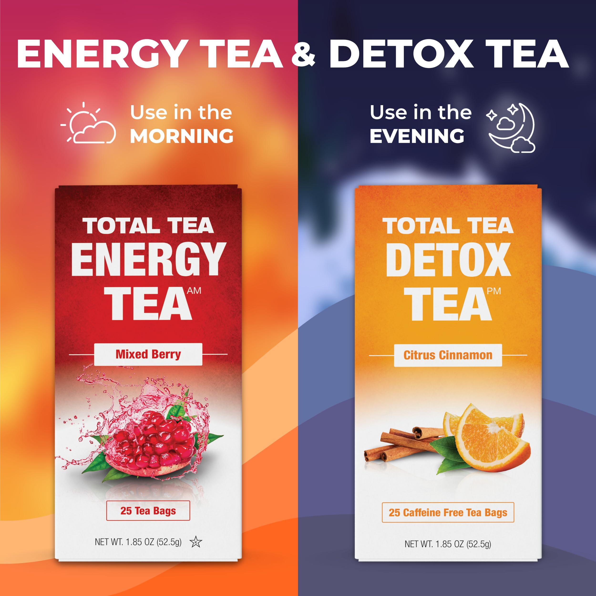 Total Tea lifestyle morning routine image with mug and laptop showing focused energy