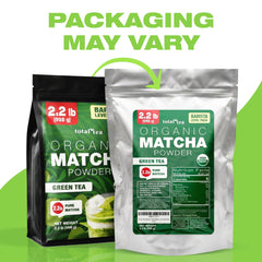 Total Tea matcha latte in cup with froth, brand matched for creamy drinks