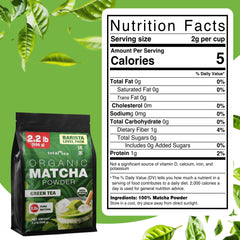 Total Tea powder close-up fine texture and vibrant green color for smooth mixing
