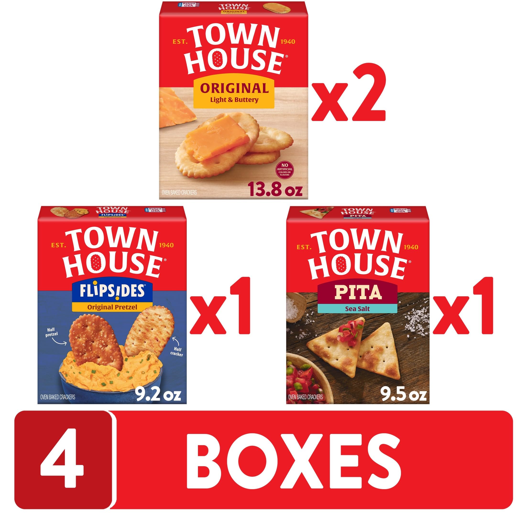 Town House close-up of cracker texture showcasing crisp oven-baked crunch