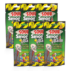 TOXIC WASTE front packaging showing six 3 oz resealable bags and bold branding for portability