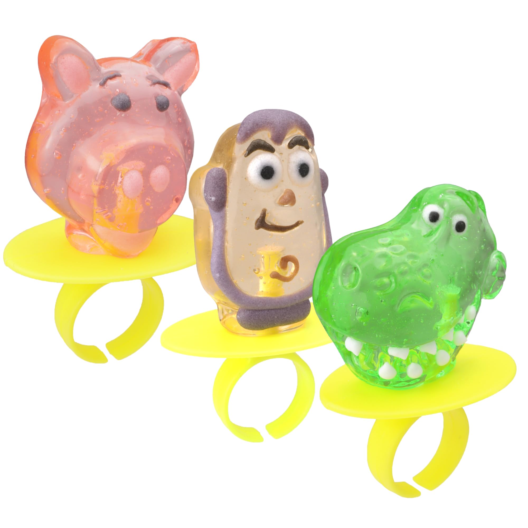 Lollipop ring worn on child’s finger demonstrating hands-free candy, Toy Story 4 easy handling