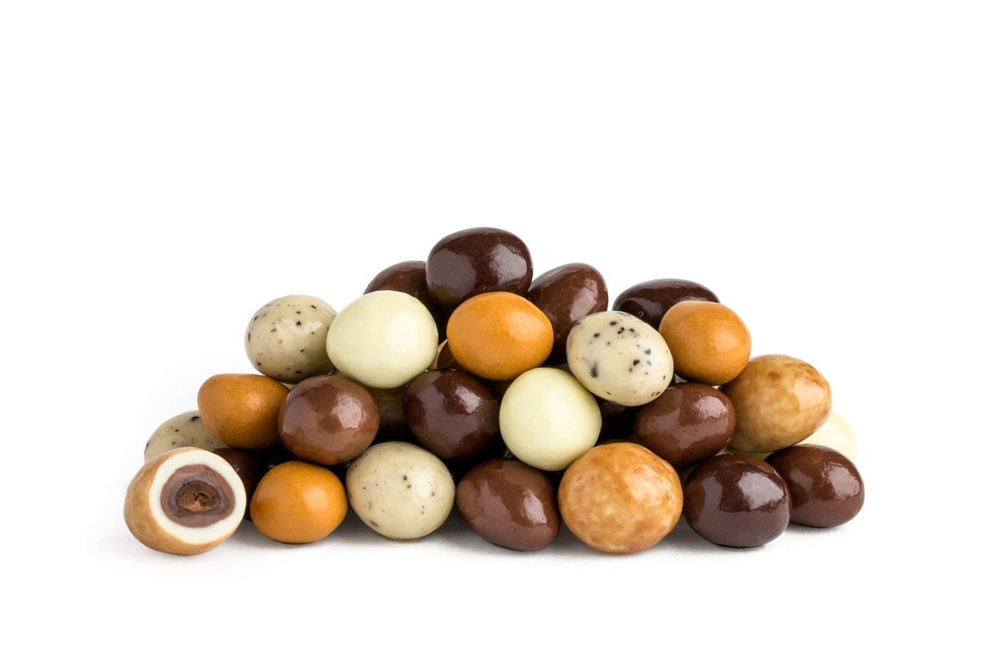 Trader Joe's close-up of chocolate-covered espresso bean texture for visible crunch and flavor