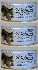 Trader Joe's dolmas front packaging showing jar label and product benefit of ready-to-eat convenience