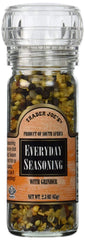 Trader Joe's Everyday Seasoning front grinder shot showing easy fresh-grind benefit