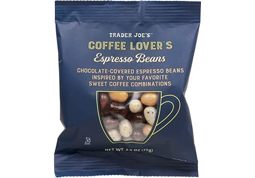 Trader Joe's lifestyle shot with beans served beside coffee highlighting pairing enjoyment