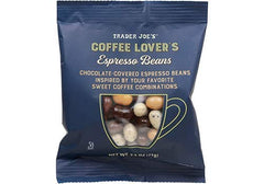 Trader Joe's lifestyle shot with beans served beside coffee highlighting pairing enjoyment