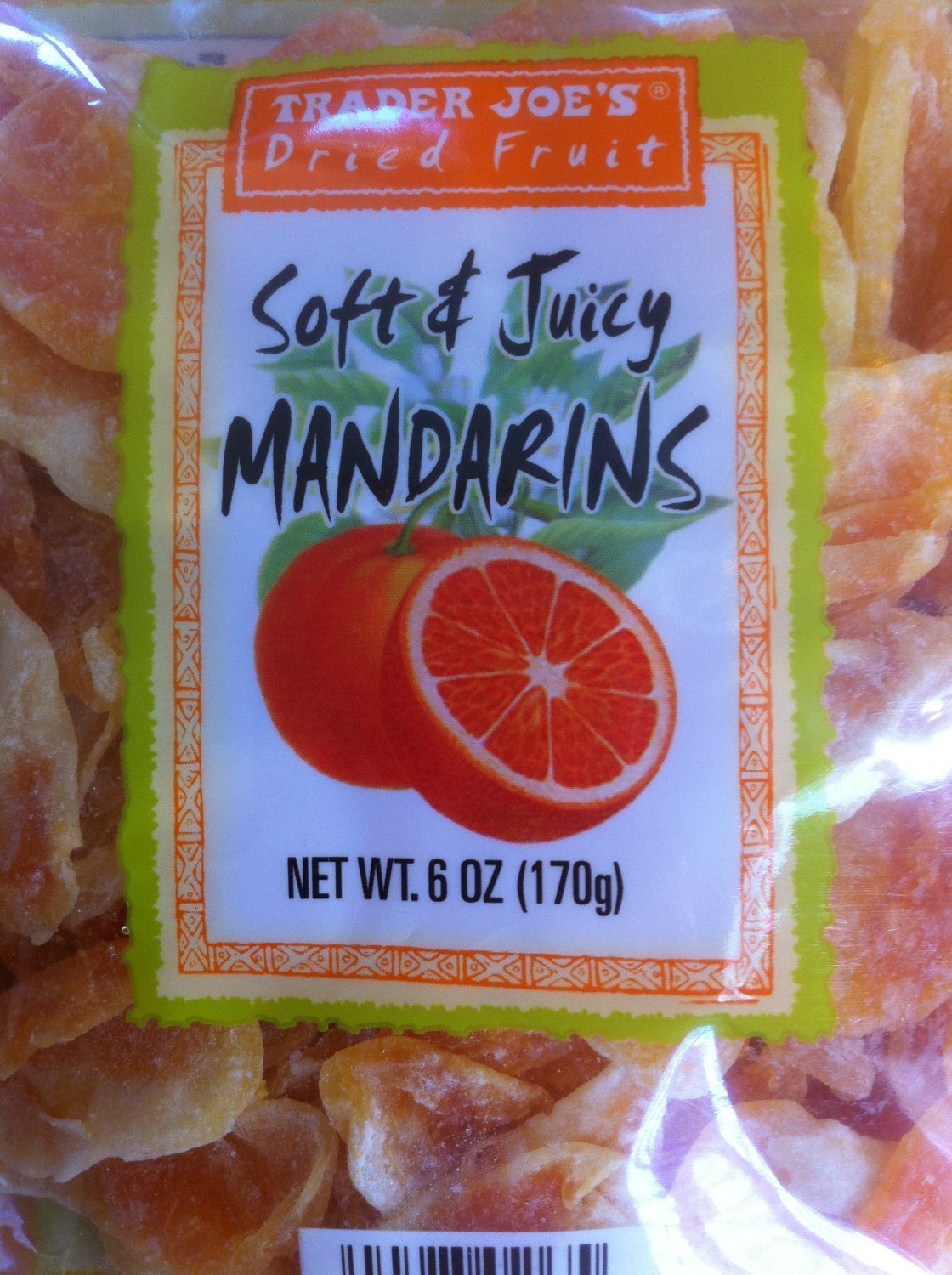 Trader Joe's mandarins front view showing two fruits ready to eat and portable snack