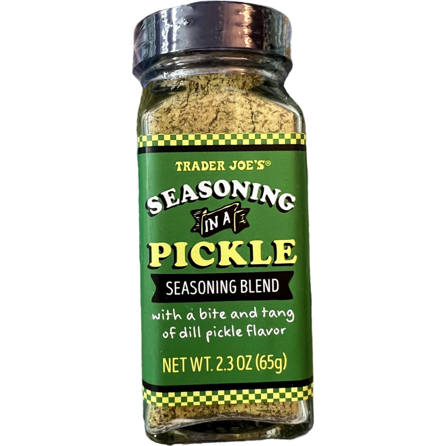 Trader Joe's bottle in hand for scale demonstrating portable, convenient seasoning