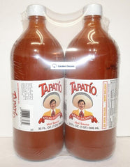 Trader Joe's Tapatio close-up of label and cap highlighting pour spout and shelf-stable design