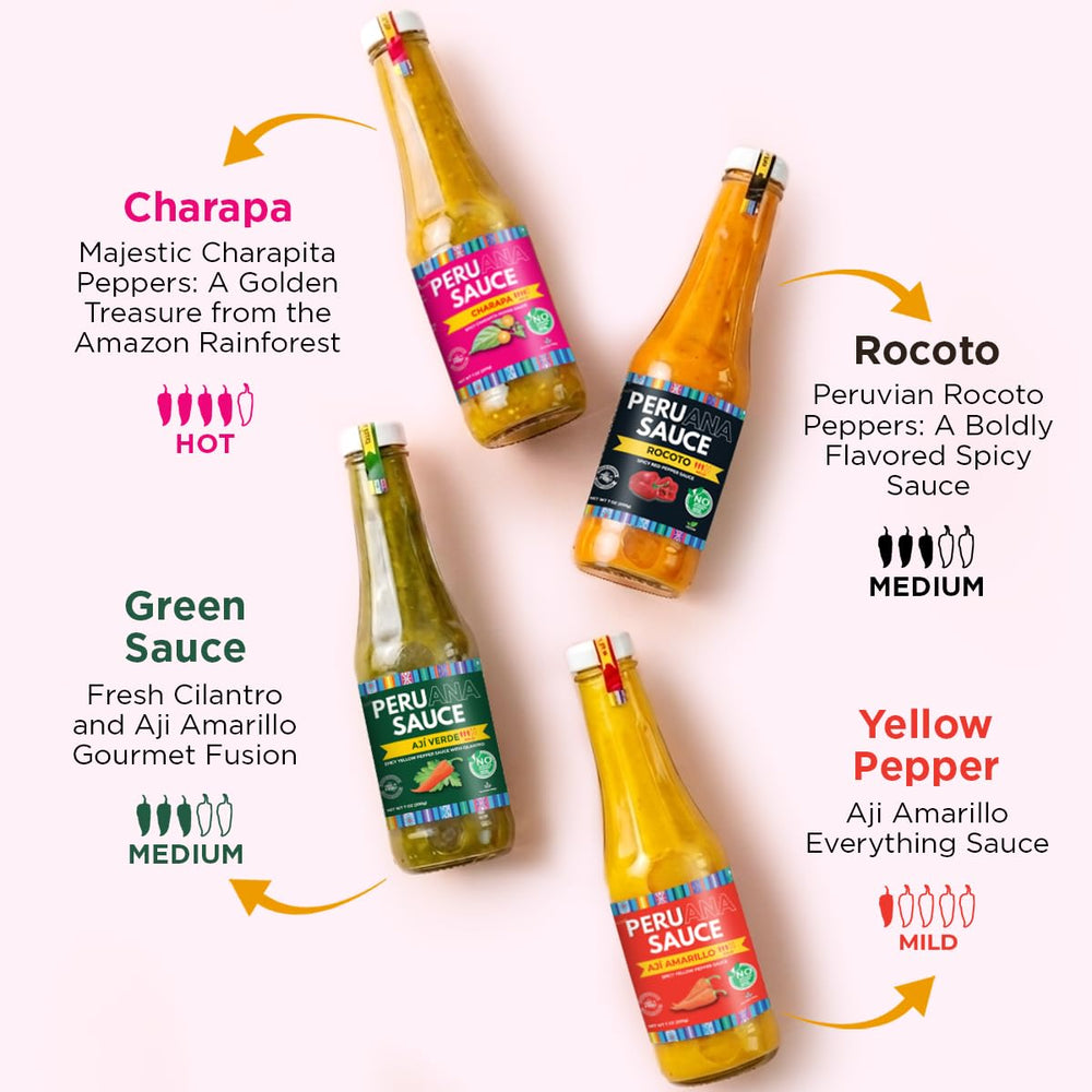 TRADICIÓN PERUANA drizzled on grilled meat emphasizing savory finishing touch