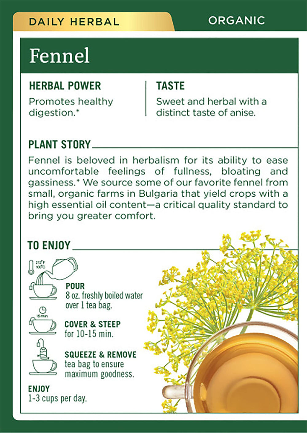 Macro shot of fennel seeds used by Traditional Medicinals, highlights pure ingredient benefit