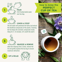 Traditional Medicinals steaming brewed cup suggesting comforting digestive support