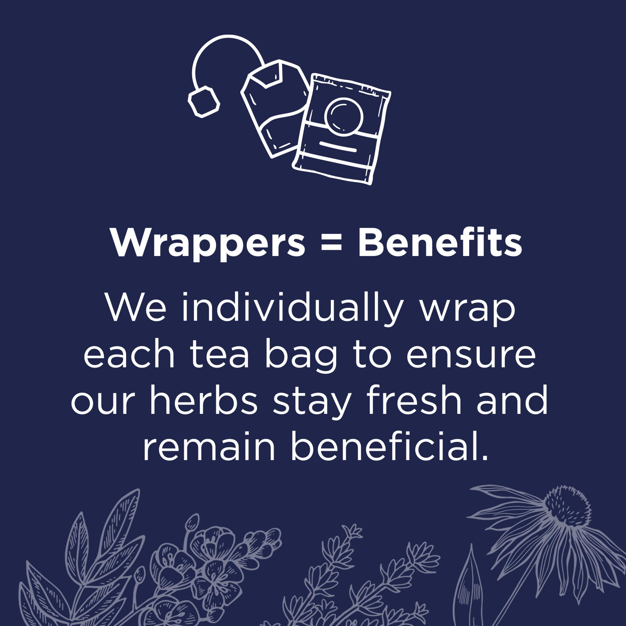 Traditional Medicinals loose blend detail with valerian and herbs highlighting natural ingredients benefit