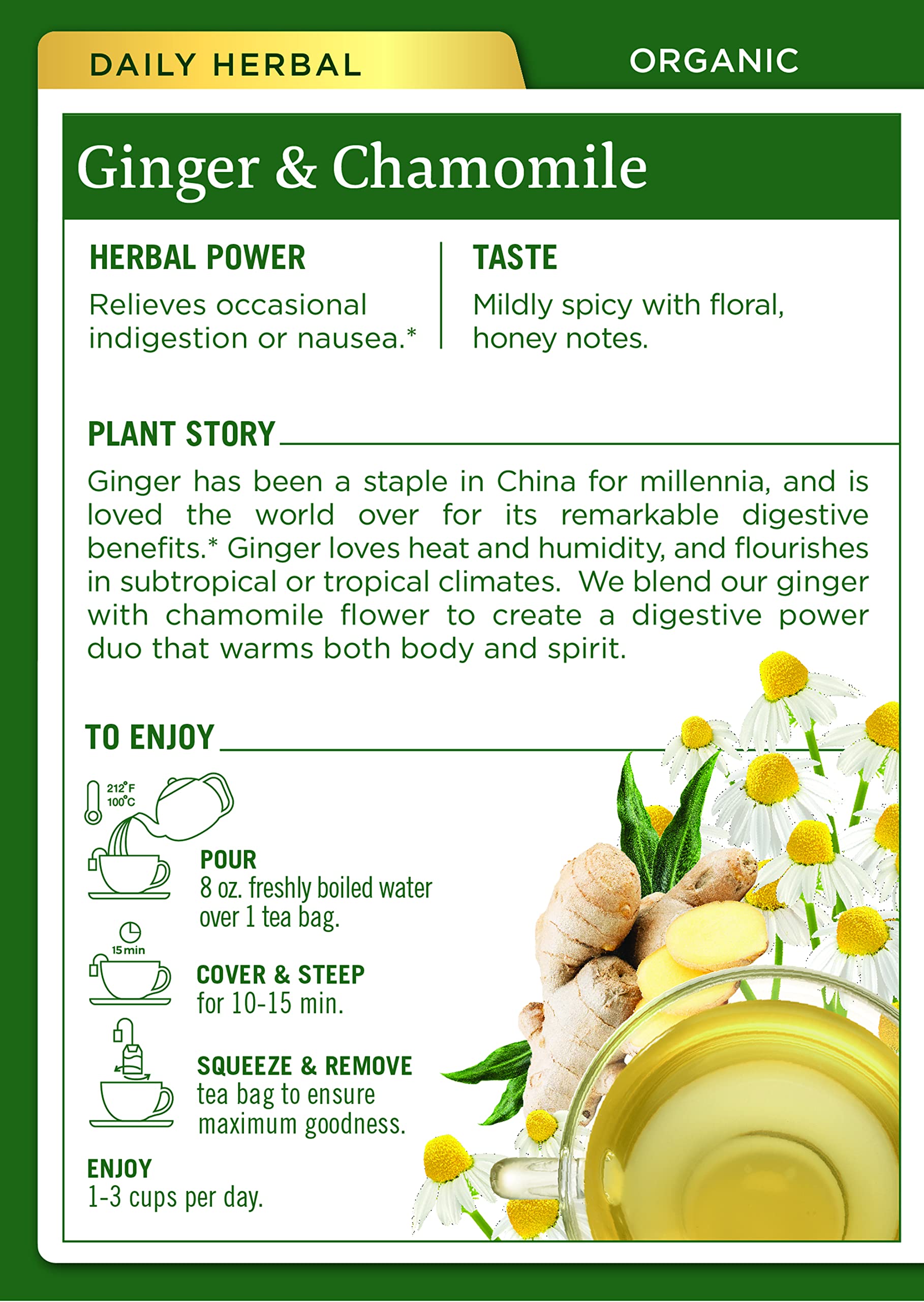 Traditional Medicinals steeped cup emitting steam for soothing digestion relief