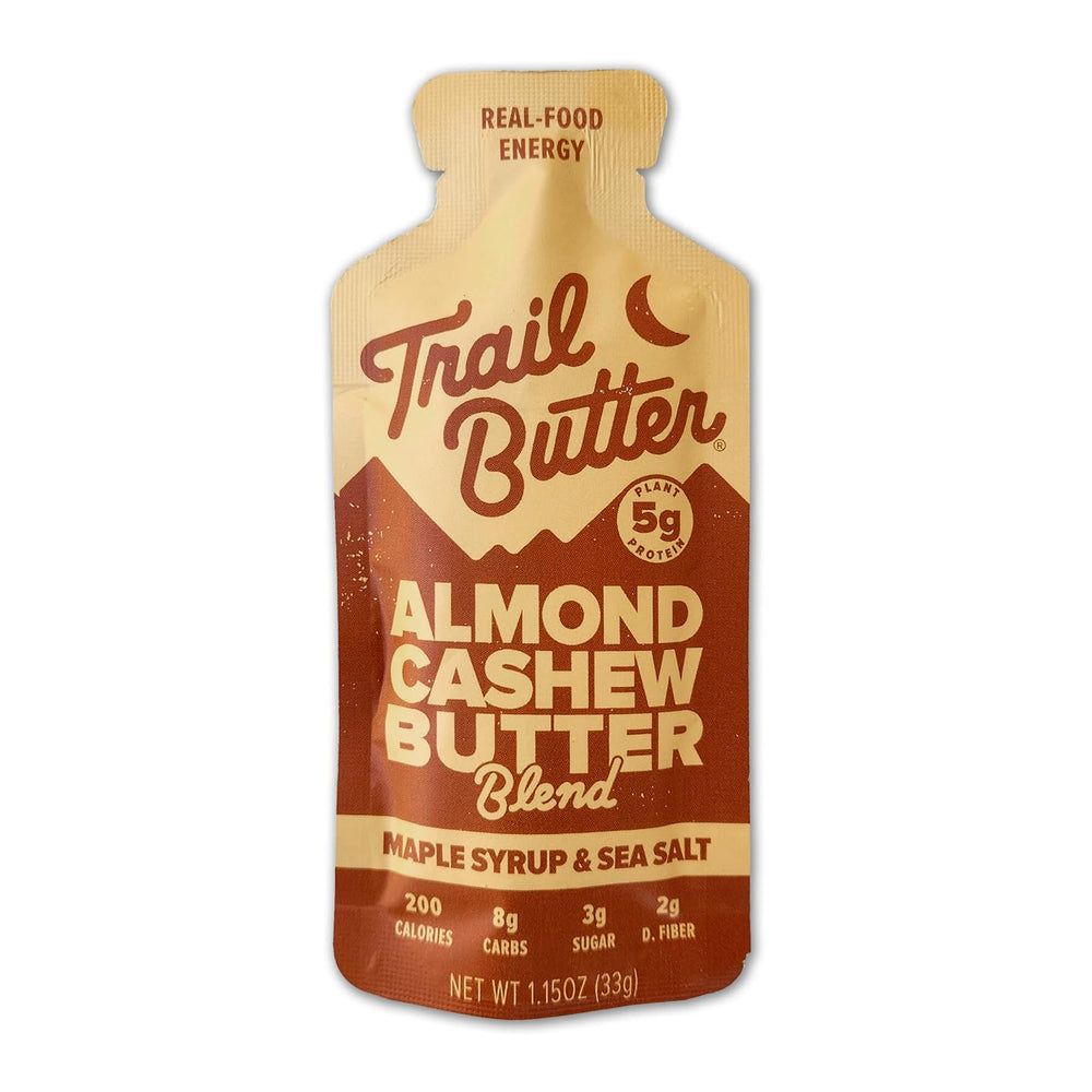 Trail Butter close-up of pouch texture highlighting creamy nut-butter consistency