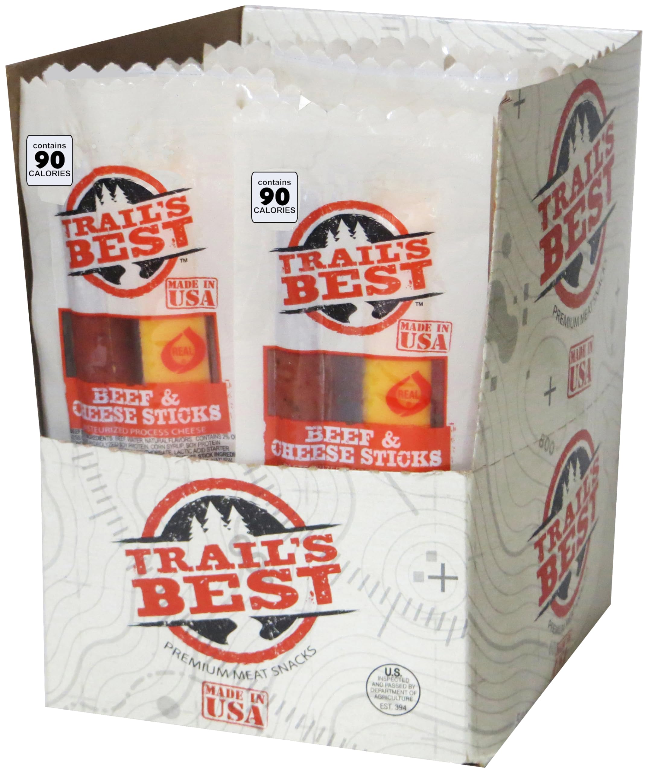 Trail's Best front packaging showing 20 individually wrapped packs for convenient storage