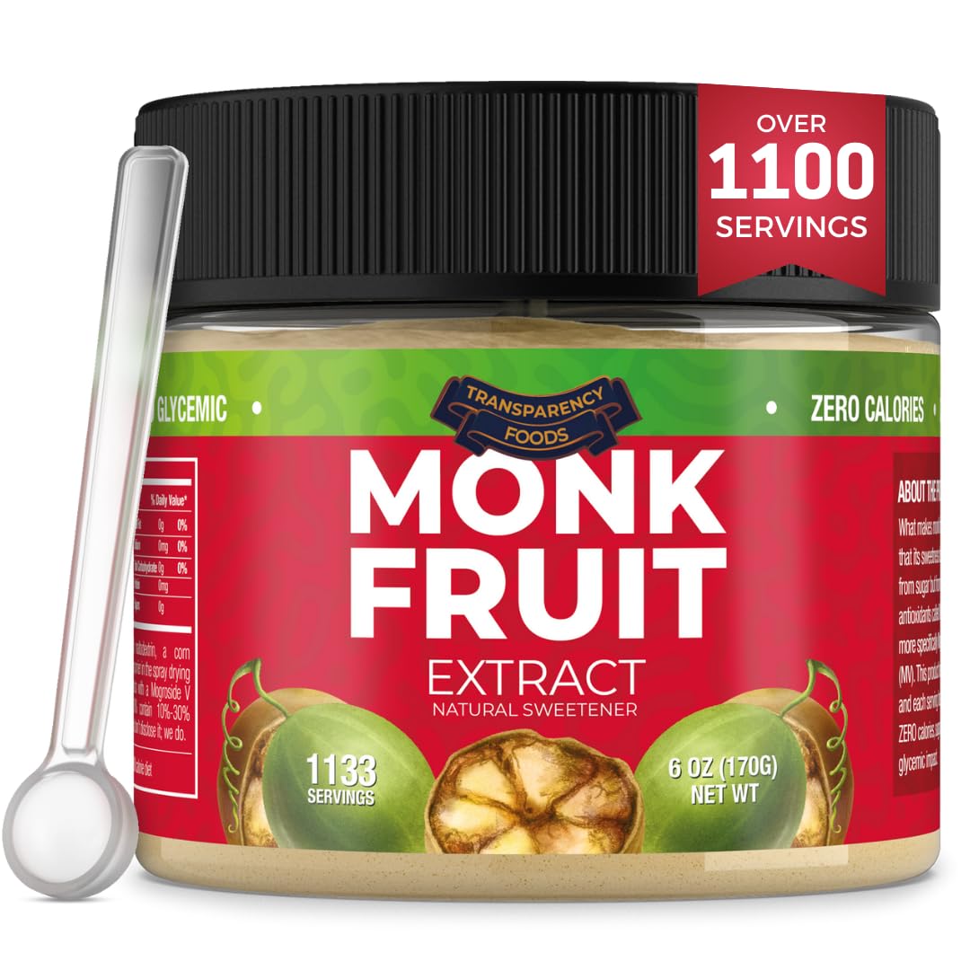 Transparency Foods bottle front label showing product name and size benefits