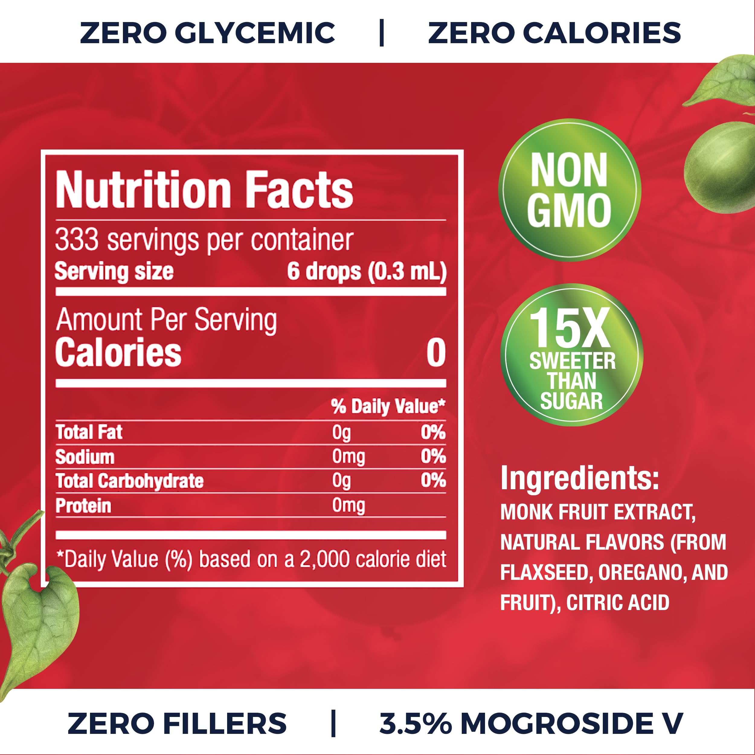 Transparency Foods bottle beside a teaspoon for scale to convey 333 servings value
