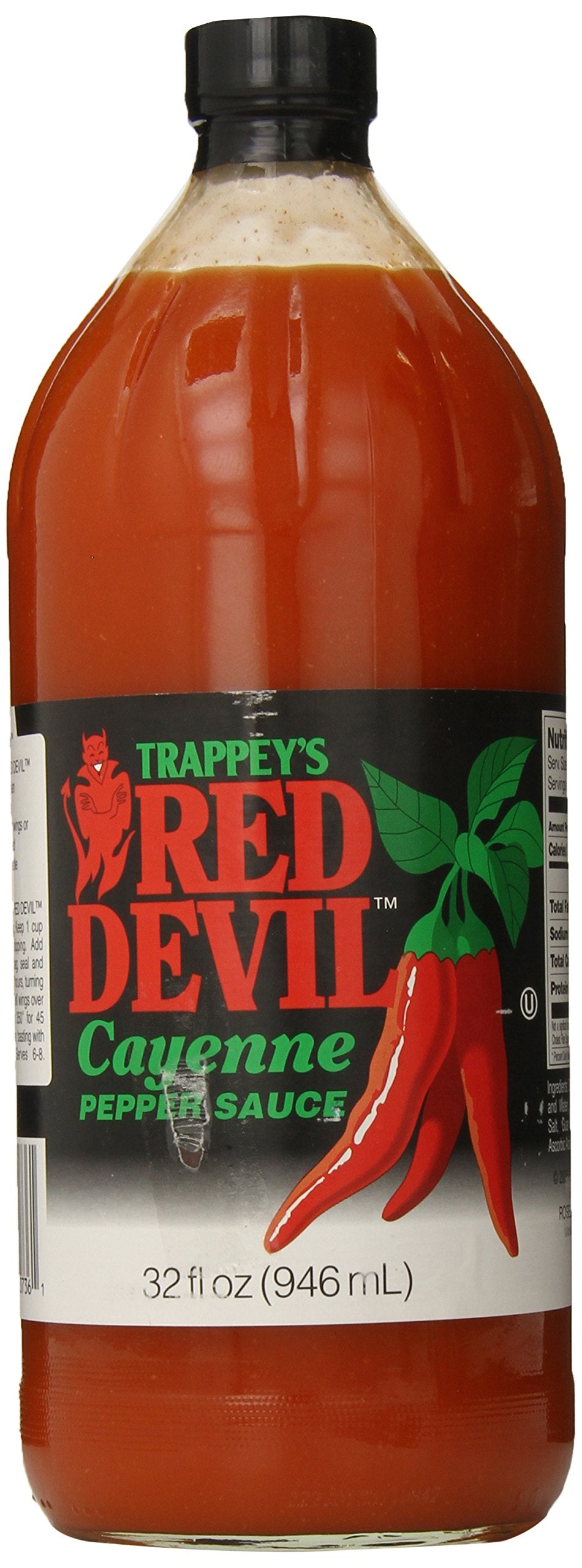 Trappey's Red Devil 32 oz front bottle shows label and large quantity benefit