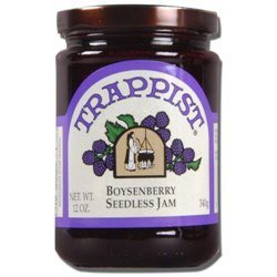 Trappist jar front label showing brand and seedless jam, great for gift or pantry