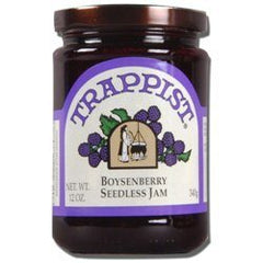 Trappist jar front label showing brand and seedless jam, great for gift or pantry