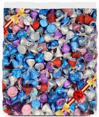 TREATBASKET front packaging showing 2 lb bag and assorted foil — clear serving convenience