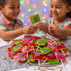 TREATBASKET individually wrapped lollipops scattered for hygienic convenience