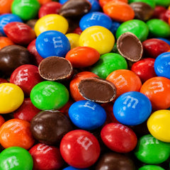 TREATBASKET M&M bowl on party table adding colorful visual appeal