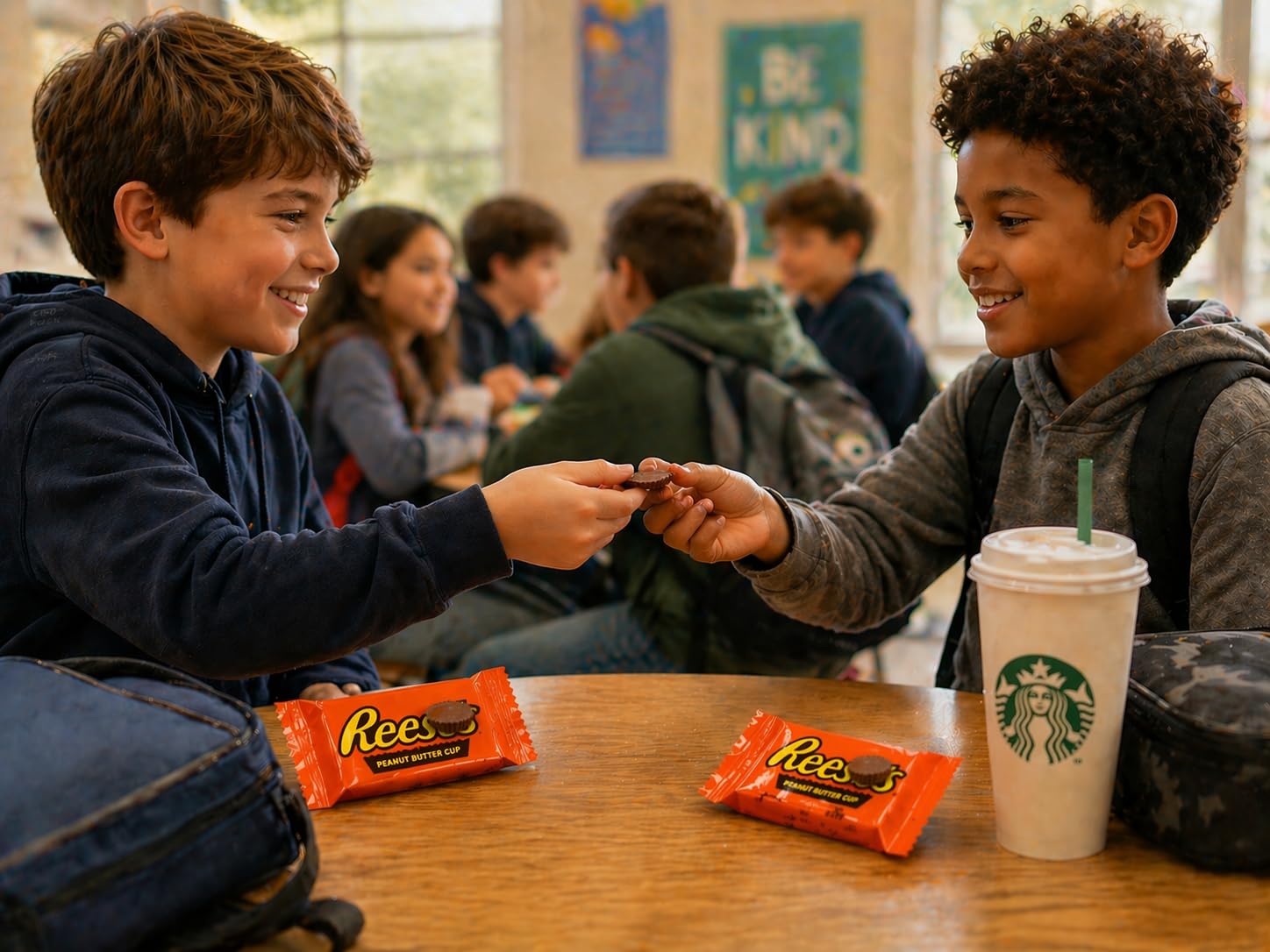 TREATBASKET Resse's held in hand to show snack-size scale, convenient portioning