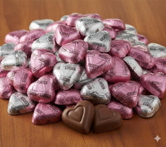 TREATBASKET hearts scattered on a table adding instant romantic décor and treats