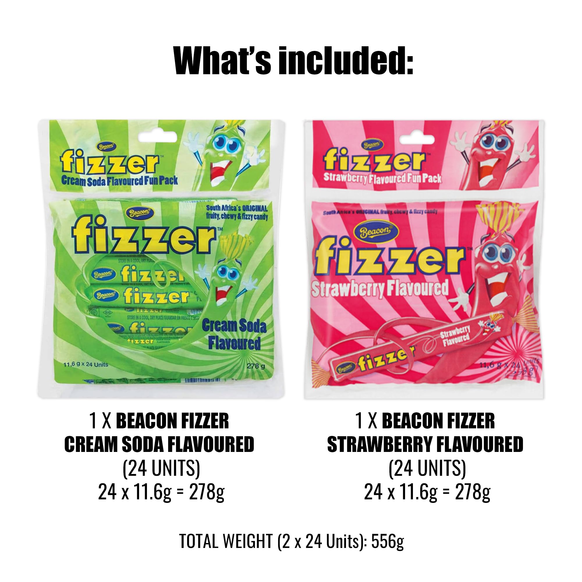 Treats from Home Beacon Fizzers individually wrapped sticks displayed for easy sharing and freshness