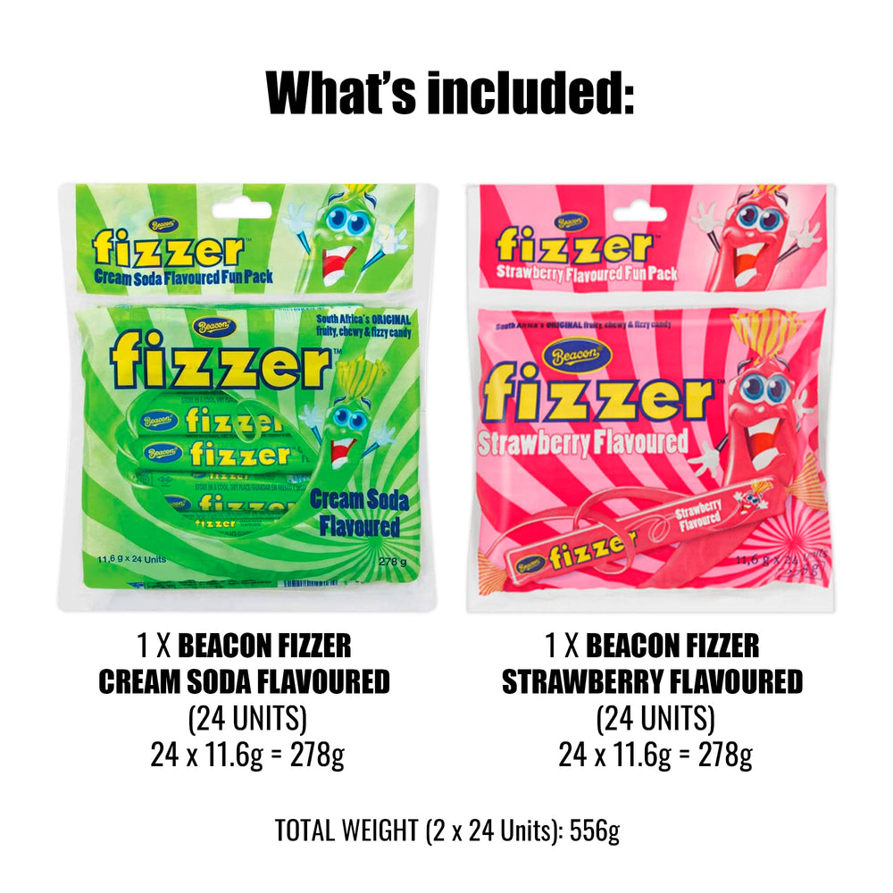 Treats from Home Beacon Fizzers individually wrapped sticks displayed for easy sharing and freshness