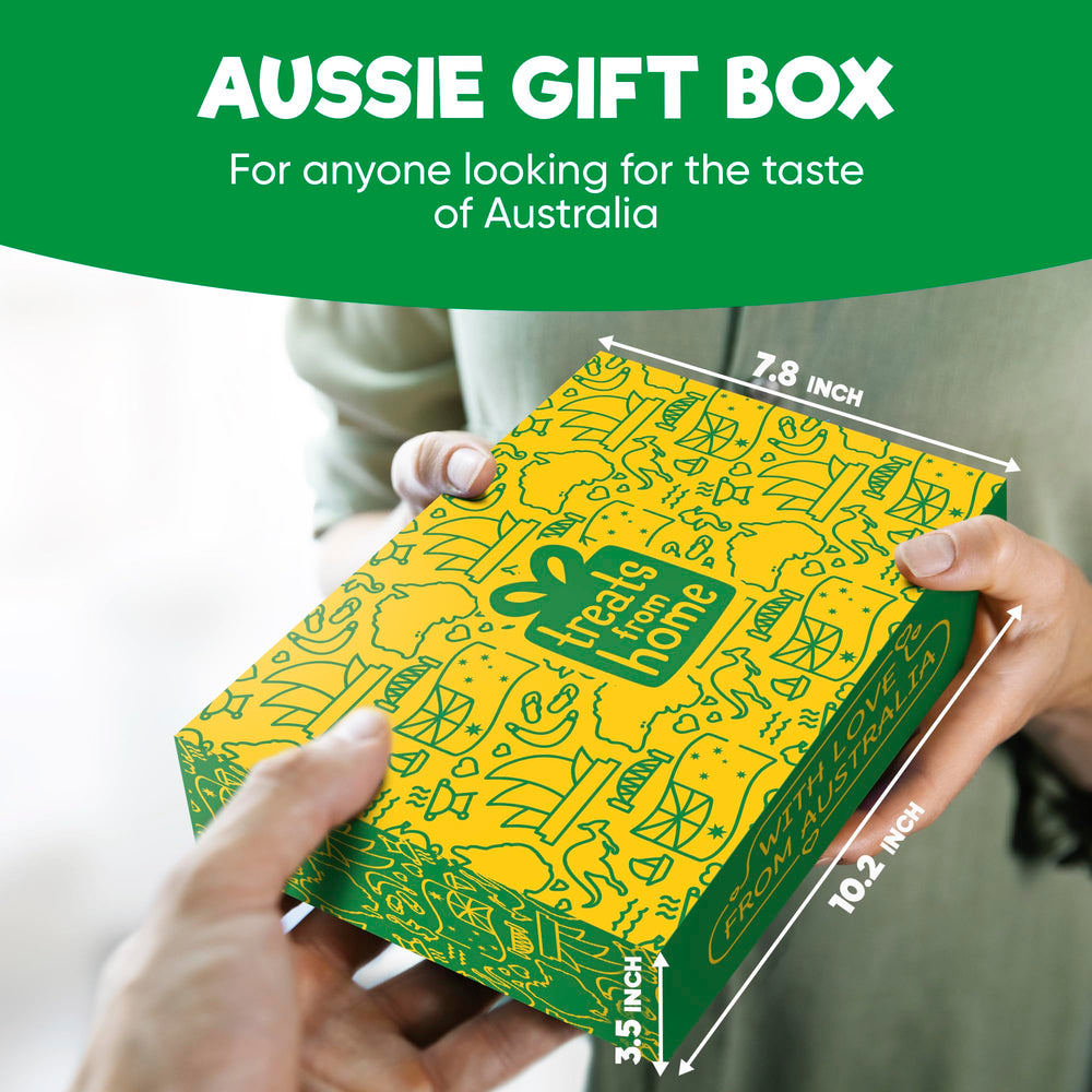 Treats from Home Tim Tam gift-ready boxed set styled in a cozy kitchen setting